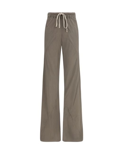 Rick Owens Gray Elastic Waist Drawstring Trousers