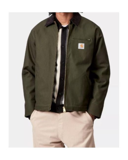 Carhartt Green Detroit Corduroy-Collar Cotton Jacket for men