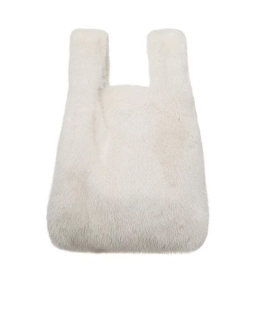 Simonetta Ravizza White Logo Logo Handbag