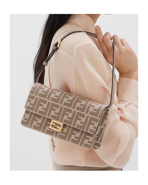 Fendi Metallic Wallet On Chain Baguette Bag
