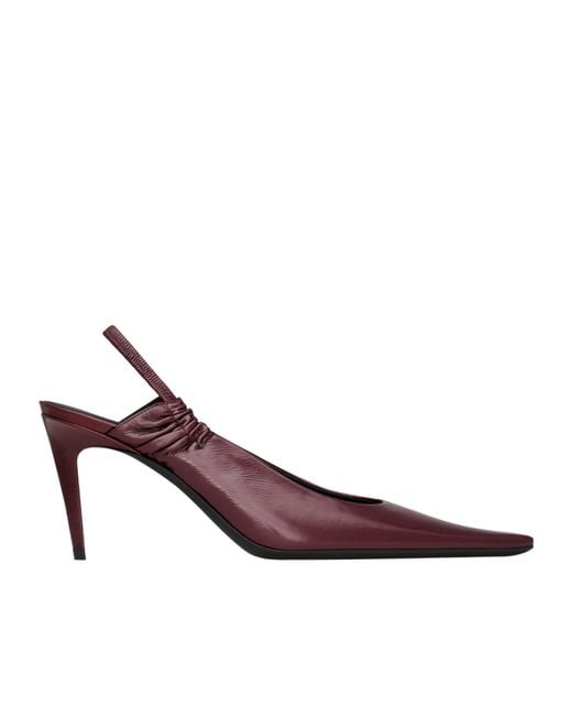 Saint Laurent Purple Anne-Marie Slingback Pumps