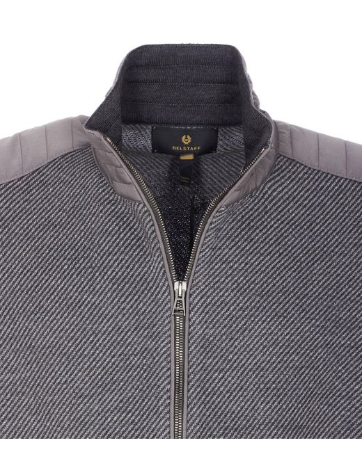 Belstaff Gray Kelby Zip Cardigan Knitwear for men