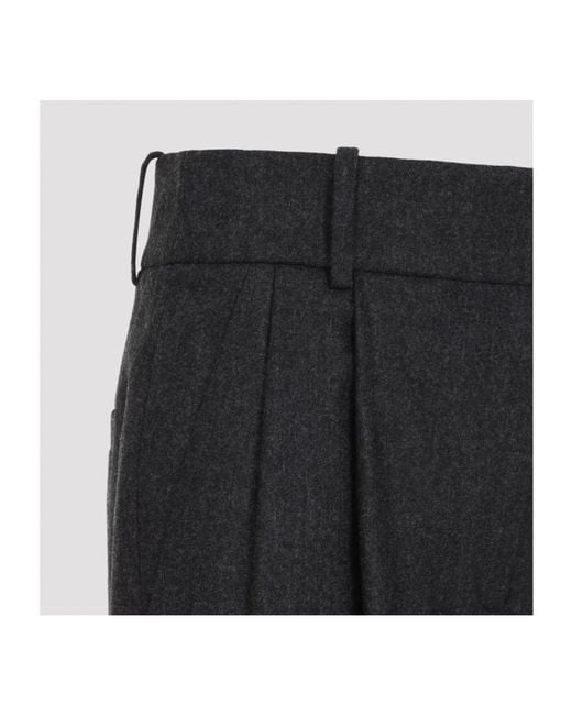 Giorgio Armani Blue Pleated Tailored Pants