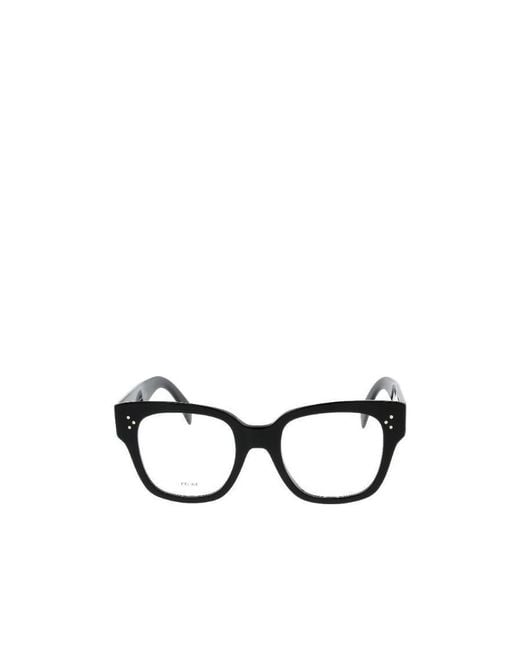 Céline White Logo Glasses