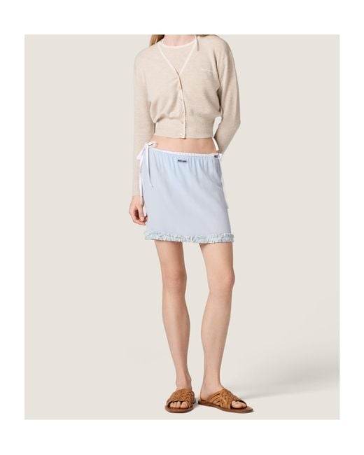 Miu Miu Natural Cashmere Cardigan