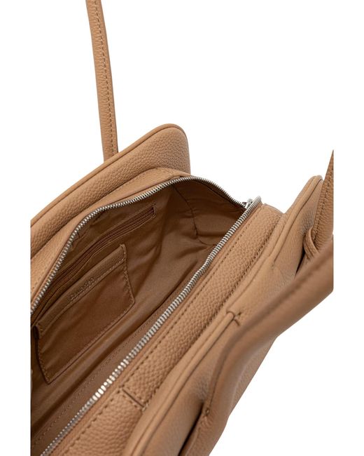 Calvin Klein Natural Emblem Logo Pebble Shoulder Bag