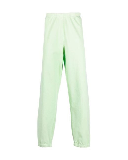 Stone Island Green Logo-Print Cotton Track Pant for men