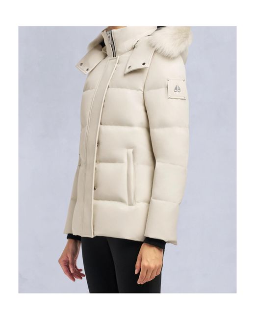 Moose Knuckles Natural Cloud 3Q Sh Hooded Puffer Coat