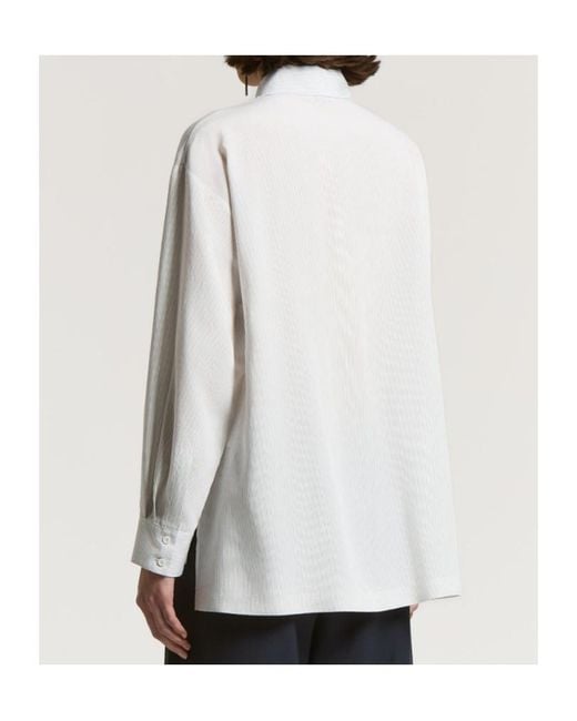 Peserico White Peach-Hand Viscose Shirt