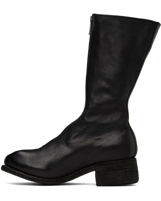 Guidi Black Pl9 Front Zipper Boots