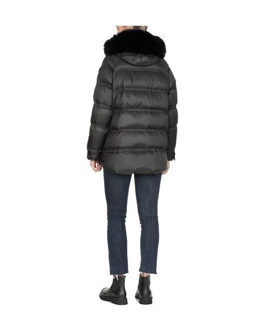 Peuterey Black Hooded Down Jacket