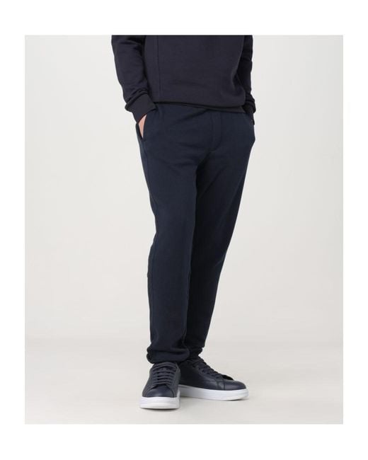 Boss Blue Cotton Track Pants for men