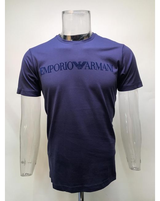 Emporio Armani Blue Logo T-Shirt for men