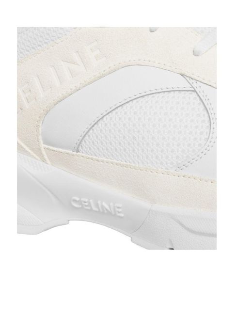 Céline White Runner Cr-03 Low Lace-Up Sneaker