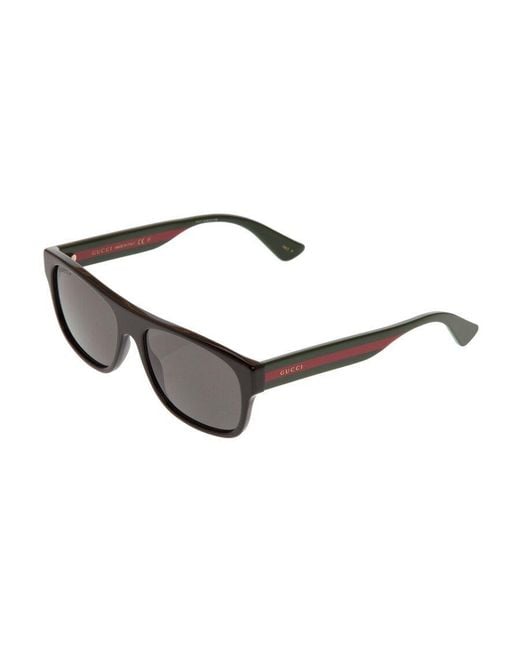 Gucci White Eyewear Rectangular Frame Sunglasses for men