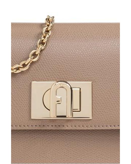 Furla Natural Logo Chain Shoulder Bag