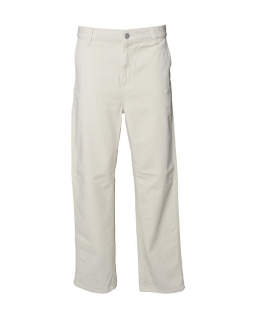Carhartt Gray Logo-Patch Trousers