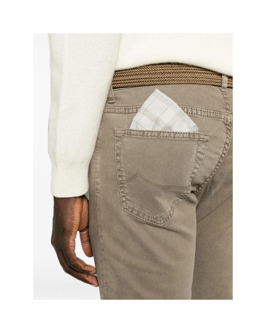 Jacob Cohen Gray Casual Trousers With Belt Loops for men