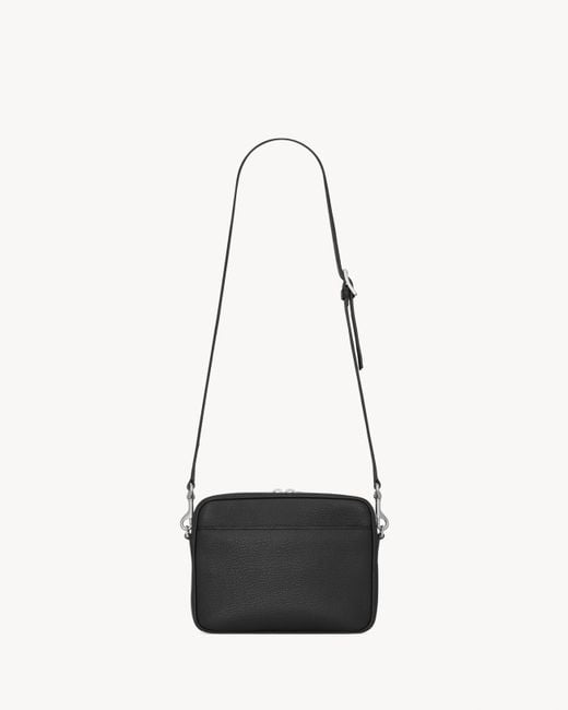 Saint Laurent White Zip-Up Small Camera Bag for men