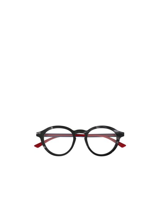 Gucci White Eyewear Round Frame Glasses for men