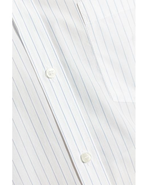Dolce & Gabbana White Striped Pattern Shirt for men