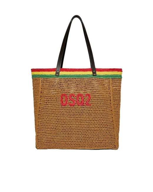 DSquared² Brown Logo Shoulder Bag for men