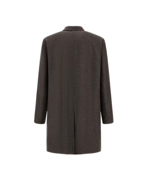 Herno Gray Long-Sleeved Coat for men