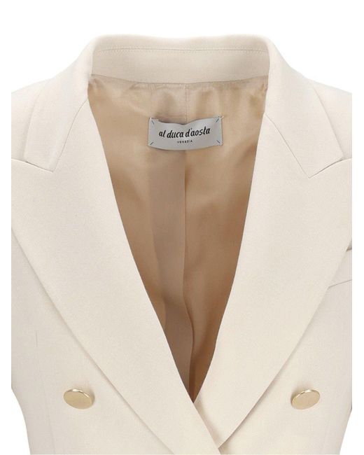 Al Duca D'aosta Natural Double-Breasted Blazer