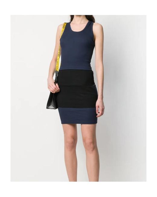 Y. Project Blue Fitted Tank Dress