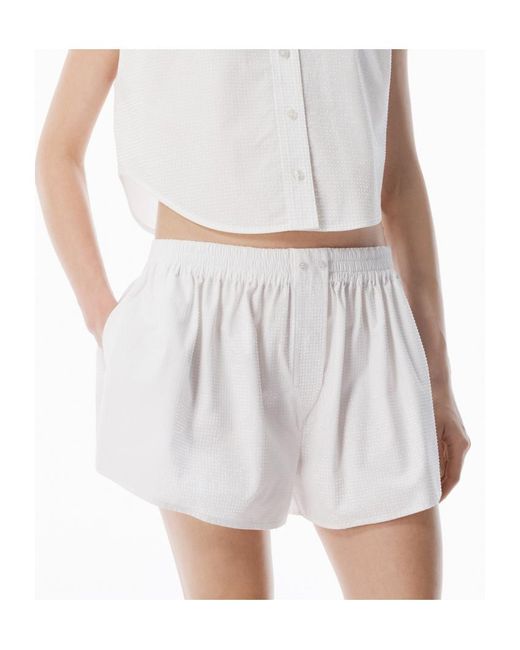 Alexander Wang White Embellished Boxer Shorts