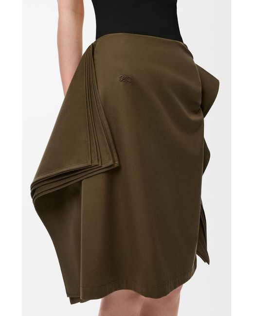 Loewe Green Draped Mini Skirt