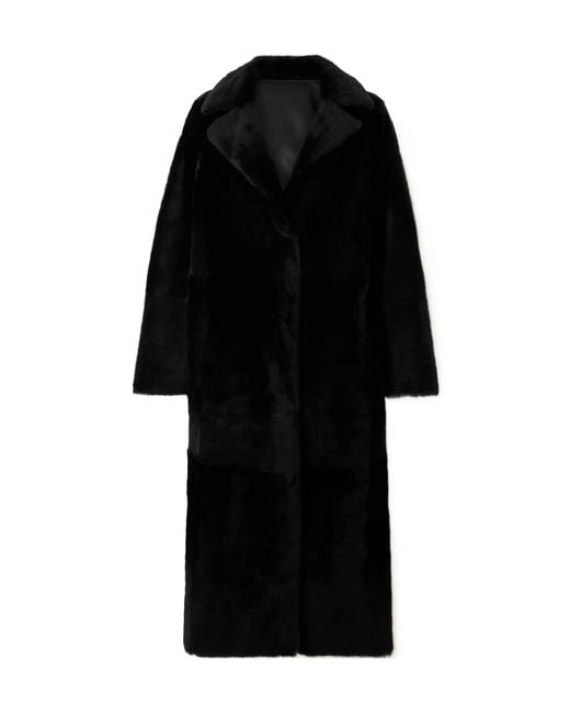 Yves Salomon Black Reversible Shearling Coat