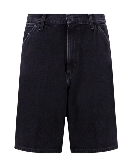 Carhartt Blue Single Knee Denim Shorts for men