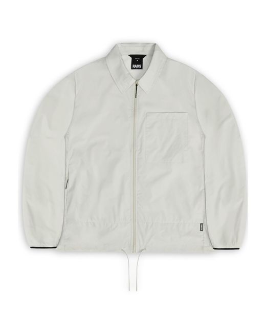 Rains White Mito Overshirt for men