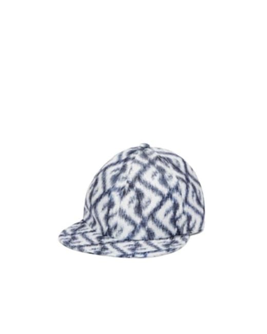 Fendi Blue Ff Patterned Baseball Cap for men