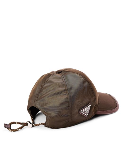 Prada Brown Baseball Cap Sn62 for men