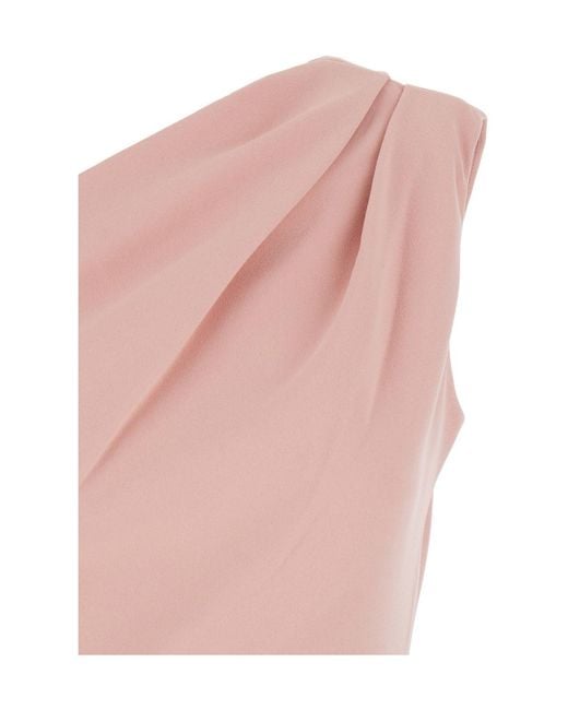 Solace London Pink London Irina One-Shoulder Dress