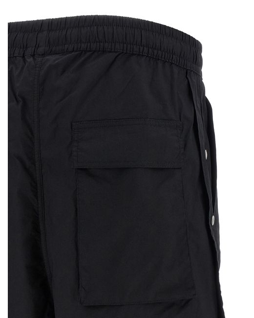 Thom Krom Black 33 Snap Detail Shorts for men