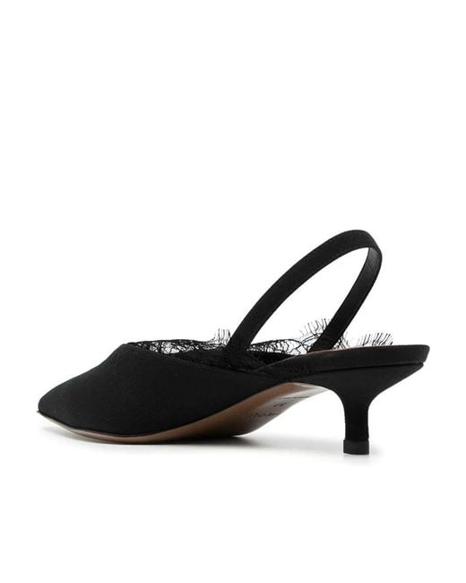 Neous Black Sling-Back Suede Mules