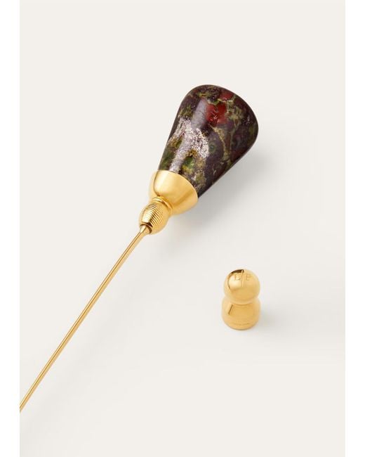 Loro Piana White Stone Pin