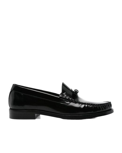 Stuart Weitzman Black Lottie Bow Loafers