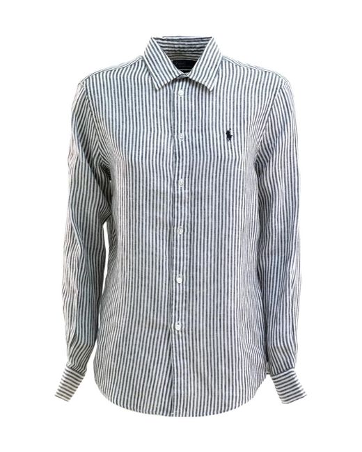 Polo Ralph Lauren Blue Ralph Lauren Striped Button-Up Shirt