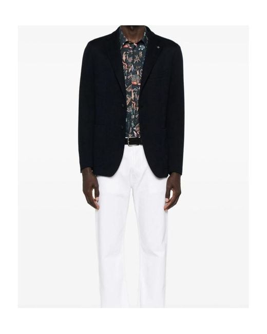 Tagliatore Black Long-Sleeved Jacket for men