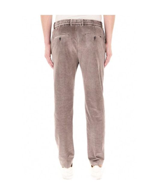 Paul & Shark Gray Casual Trousers With Belt Loops for men
