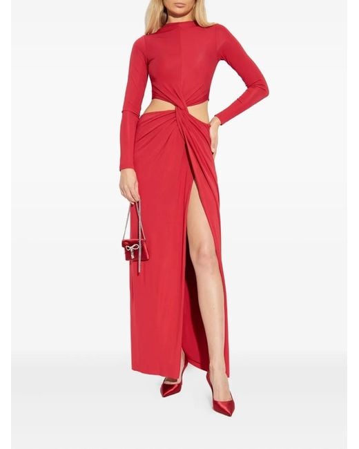 Cult Gaia Red Keri Cut-Out Twisted Maxi Dress