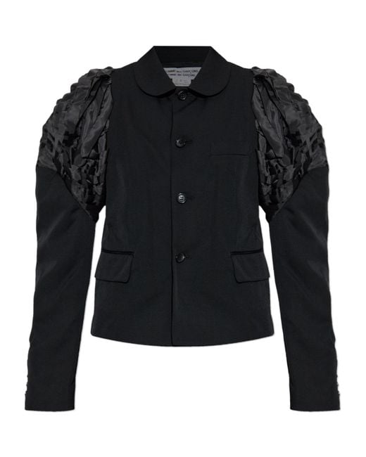 Comme des Garçons Black Long-Sleeved Suit Jacket