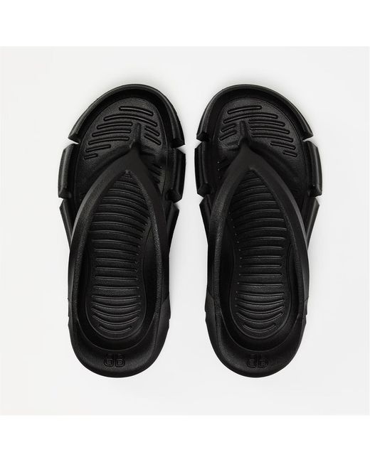 Balenciaga Black Flat Sandals