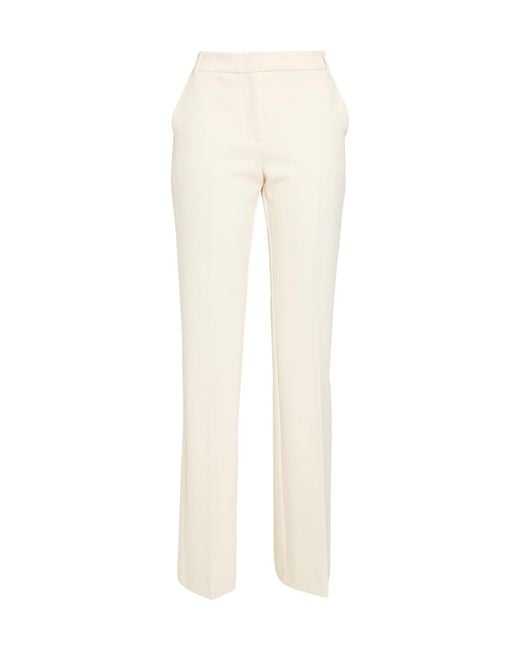 MAX&Co. White Plain Colour Flared Trouser