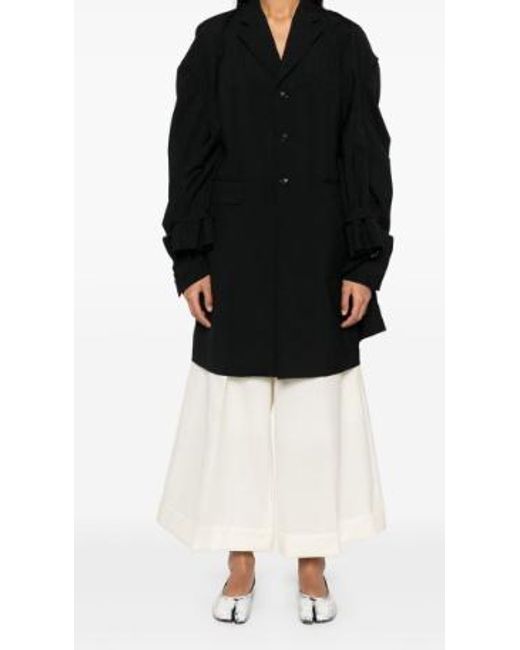 Comme des Garçons White Wool Trousers