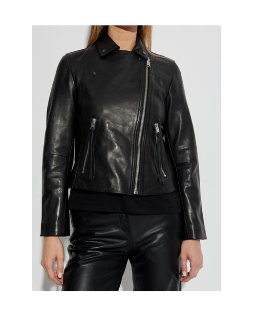 AllSaints Black Classic Biker Jacket